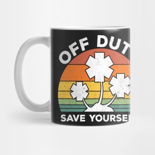 Paramedic Off Duty VintageVacation Sunset Mug